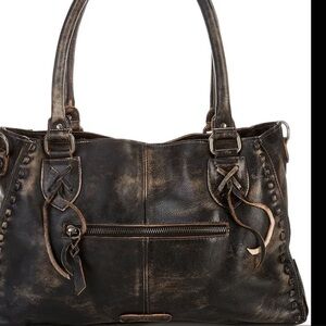 SOLD!!!!!😊 NEW🥰Bed Stu Rockababy Leather Distressed Black Shoulder Bag!!